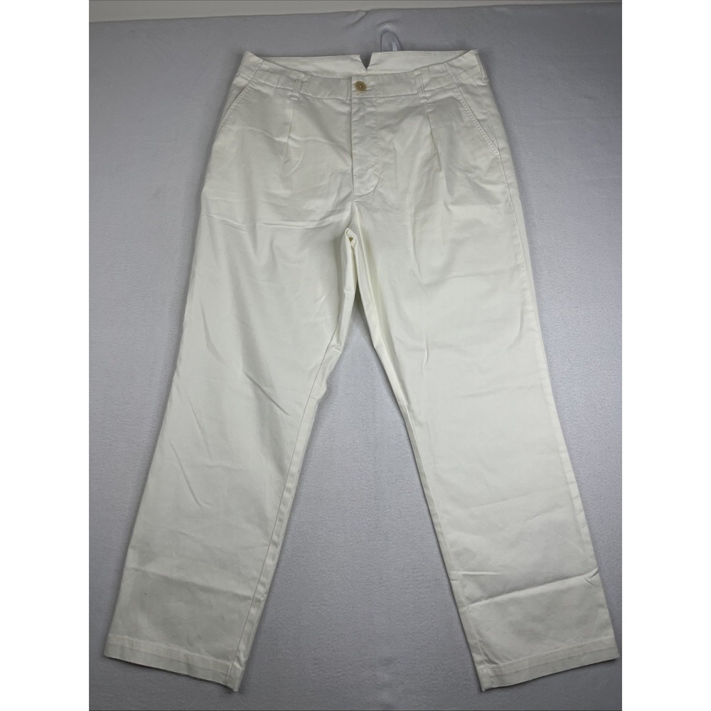 Alex Mill Womens Boy Pant Garment-Dyed Cotton Twill White Size 12 Pleated Chino